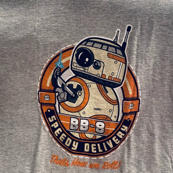 New Bb-8 Funko Pop soft grey shirt S
